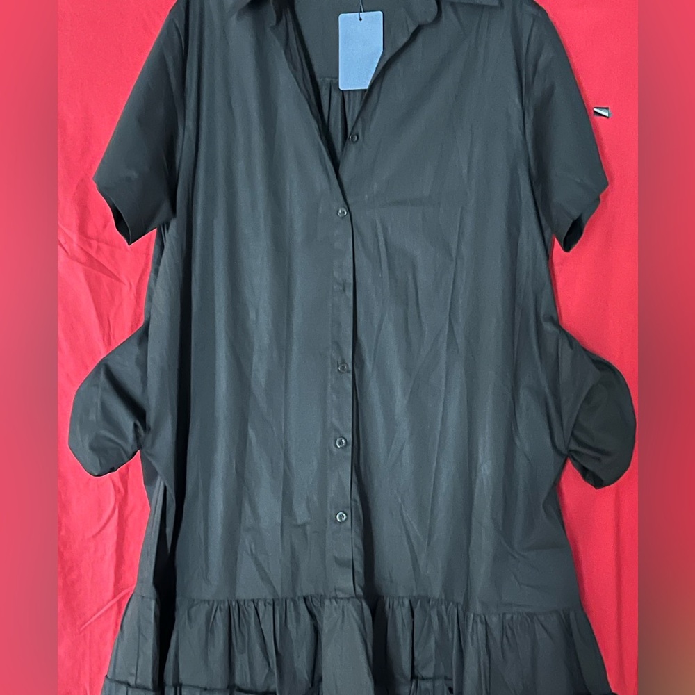 Ellazhu Black Apparel Dress with Ruffle Detail - Picture 2 of 7